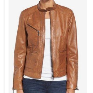 Bernardo Kirwin Leather Jacket - Size Small